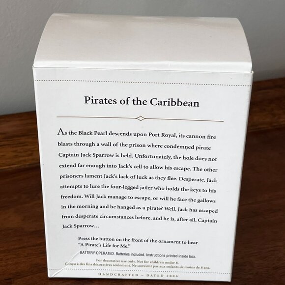 Hallmark Pirates of the Caribbean Magic Ornament 2006 Jack Sparrow Jail NO SOUND - Picture 15 of 17